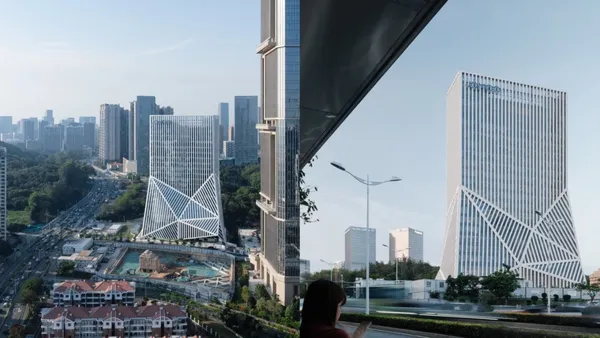 OMA 以白色陶瓷條紋打造 105 公尺摩天大樓！中國最大衛浴品牌「九牧」新總部落成