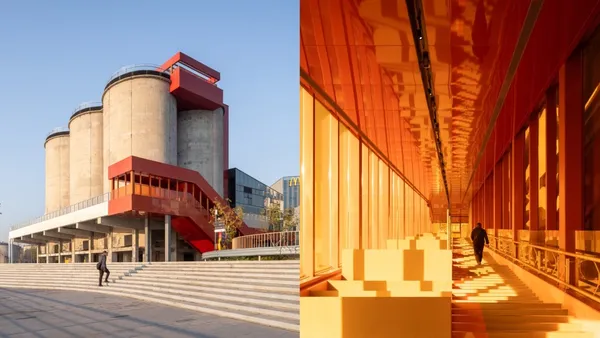 MVRDV 改造上海廢棄水泥廠！工業遺址變身「GATE M 西岸夢中心」，橙色動線系統串聯全空間