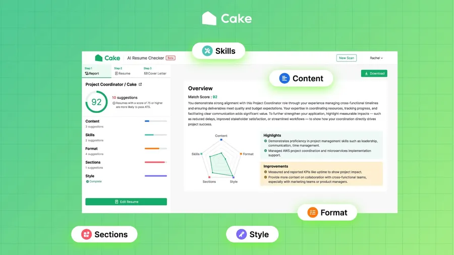 Cake AI 履歷健檢