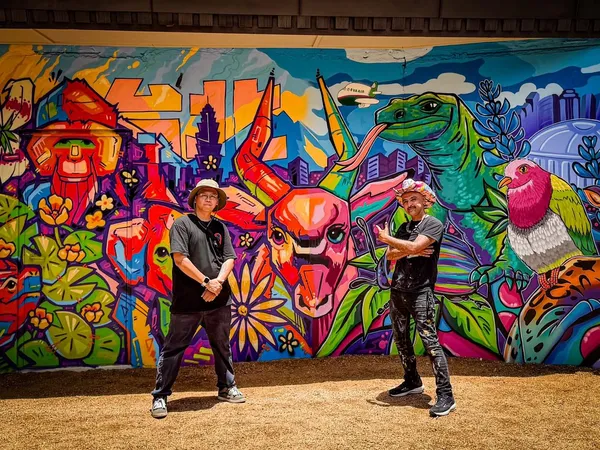 BOUNCE 與休士頓藝術家Gonzo247攜手,以塗鴉對話城市與自然,連結兩地文化故事。圖 _ 安