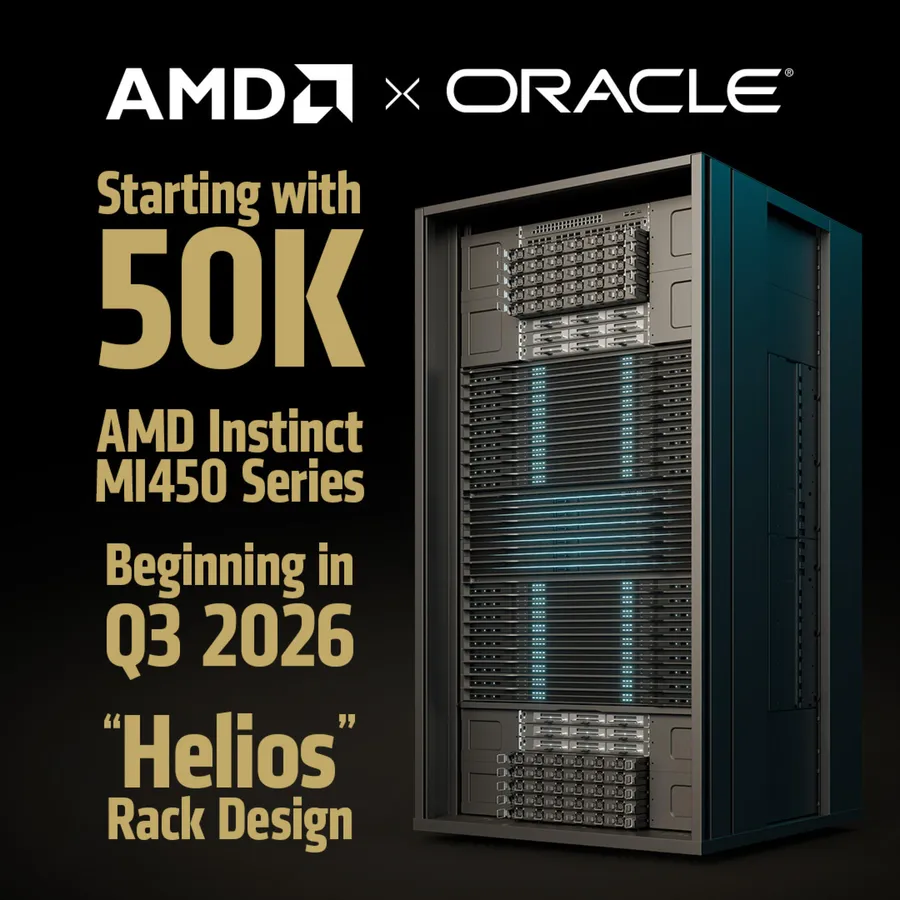 AMD扳回一城！甲骨文雲布署「5萬顆超微MI450 GPU」估2026上線，輝達獨霸版圖生變？