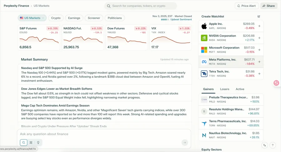 超好用！Perplexity Finance幫你解讀財報、追蹤美股，免費版就能開啟！完整教學一次看
