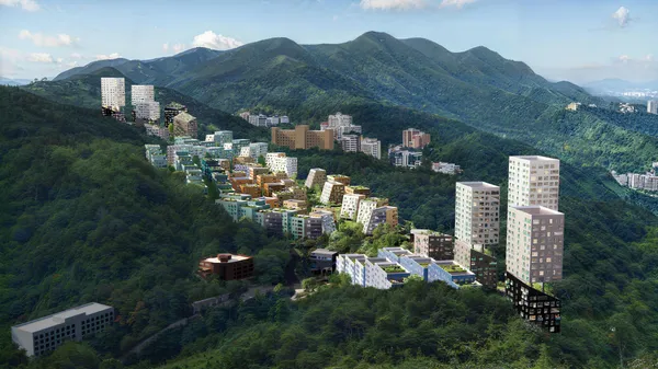 OMA 改造釜山社區！為山坡地形量身打造的聚落設計，以「步行動線」規劃生活節奏