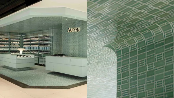 Aesop 台北復興店開幕！1700 片手工磁磚包覆空間，攜手「爿爿花」致敬老屋騎樓紋理