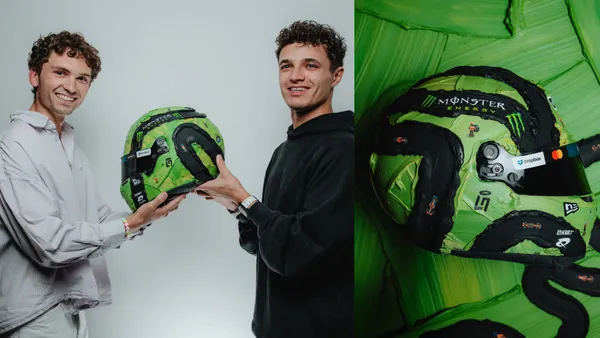 F1 拉斯維加斯大獎賽限定！Lando Norris 頭盔聯名藝術家 Werner Bronkhorst，壓克力手繪、微型創作大解密！