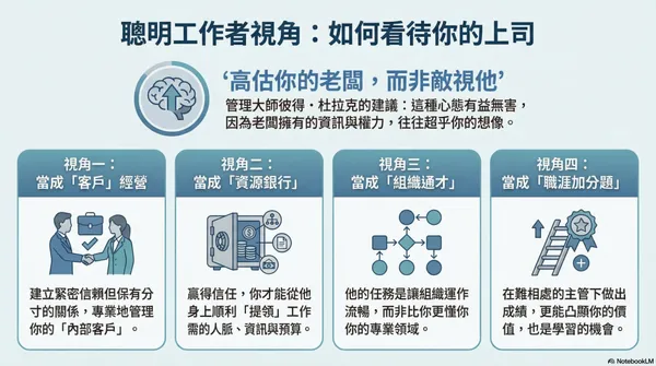  「主管根本沒我厲害...」抱怨只會打壞心情！杜拉克：聰明人懂得高估主管，把阻力變資源
