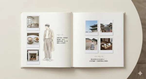 nano banana 旅行手帳