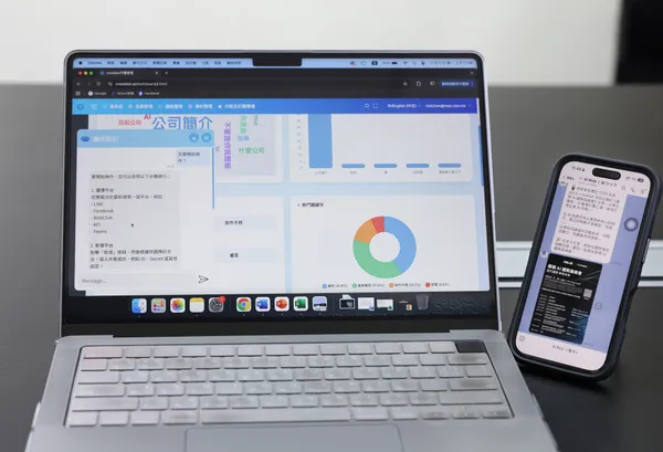 圖說(2)：睿思CrossBot平台打破技術門檻，用戶免寫程式，透過自然語言即可在電腦上輕鬆部署AI