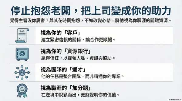 「主管根本沒我厲害...」抱怨只會打壞心情！杜拉克：聰明人懂得高估主管，把阻力變資源