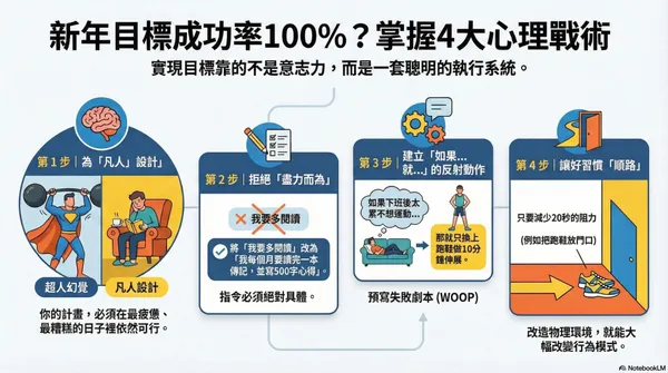  別等 1 月 1 日才熱血許願！掌握 4 個關鍵步驟，制定成功率 100% 的新年目標