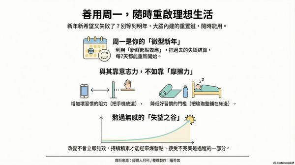  為何周一最適合戒宵夜？善用「時間地標」，隨時重啟你的願望清單