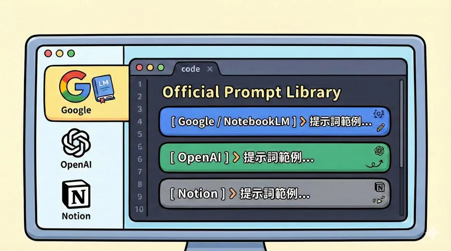 不用再自己想Prompt！Gemini、ChatGPT、Notion⋯一次收錄各大AI工具官方提示詞