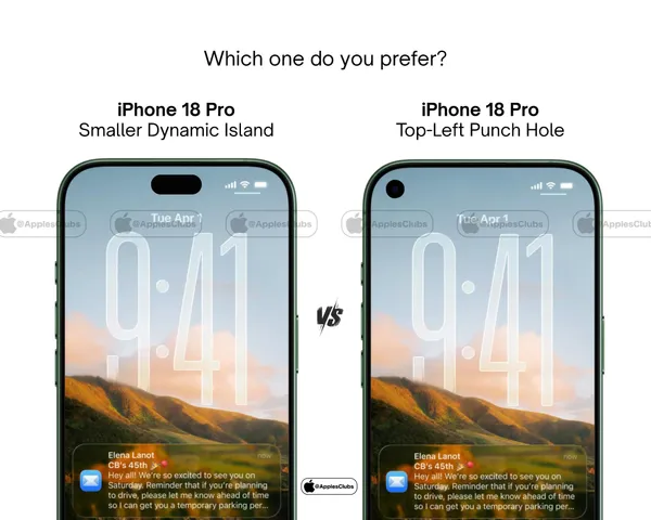 iPhone 18 新設計