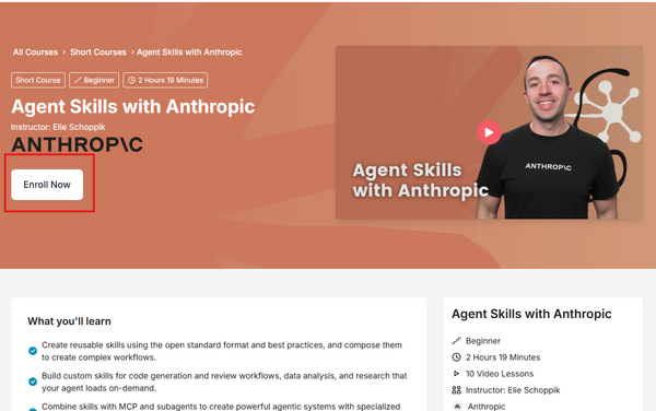  Claude Agent Skills 課程來了！2 小時免費學習、告別重複下指令