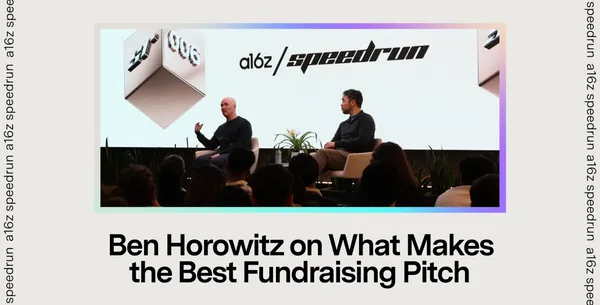 如何做出最好的募資簡報？a16z 共同創辦人 Ben Horowitz 在變動時代下給創業家的5個建議 