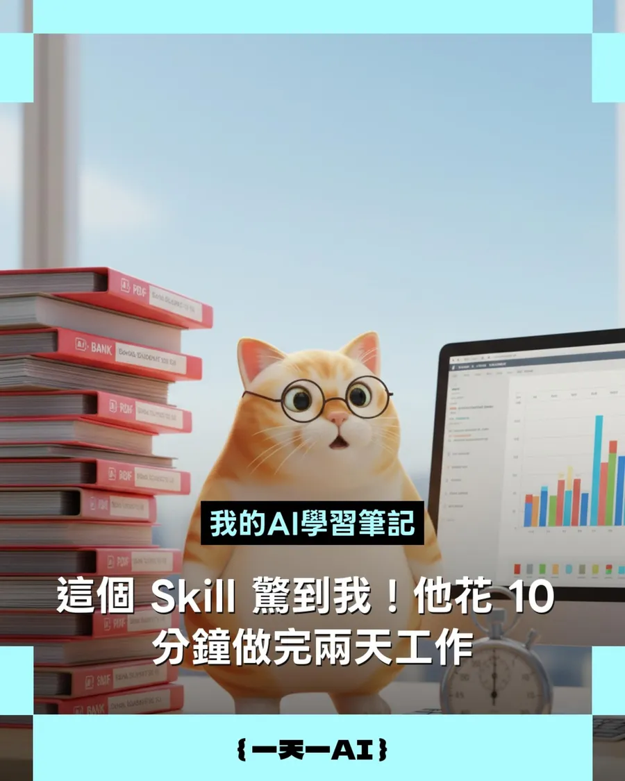 10分鐘做完兩天的體力活？我用Skill把AI訓練成專屬助理，報帳、資料整理都超快！