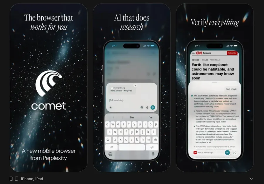 iPhone版Comet上線！從語音問答到Deep Research，Perplexity把「AI瀏覽器」塞進你口袋