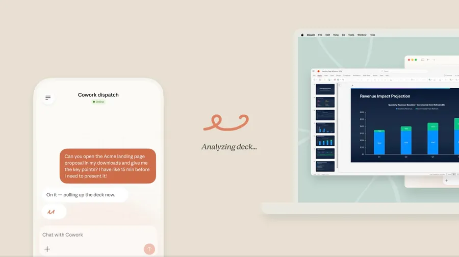 Anthropic推出新功能「Dispatch」：用手機就能對Claude下指令，不在電腦前也能指揮AI代理！
