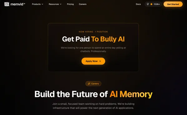 日薪 24,000 元只要做一個工作：跟 AI 生氣，Memvid 想靠此終結聊天機器人的失憶症 