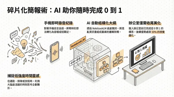  做簡報不必對著電腦苦思！善用手機錄音加 AI 協作，通勤時就能擬好大綱