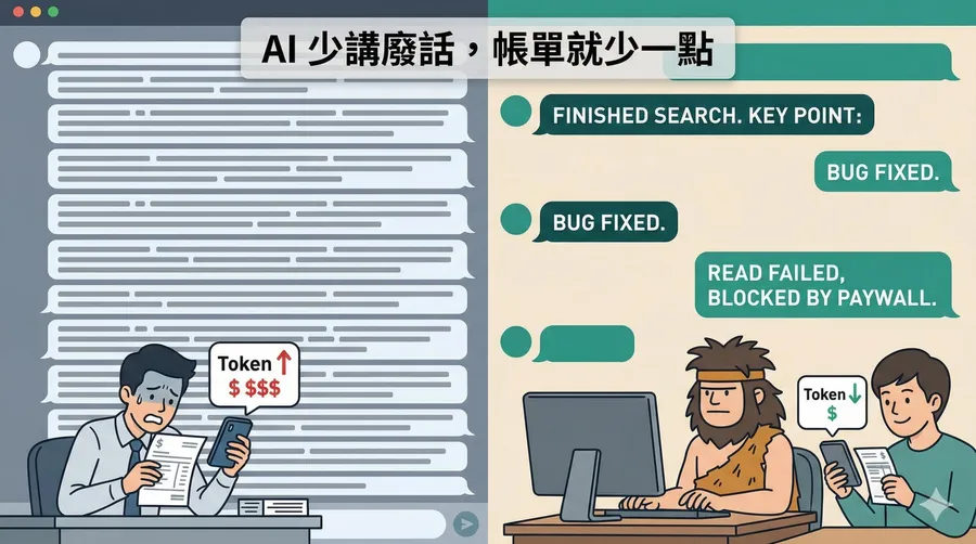 訓練AI學山頂洞人說話，真的能省下75%Token費用？Reddit暴紅提示詞一次看