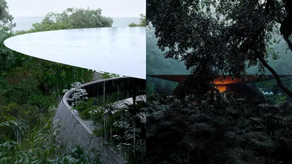 NOT A HOTEL 2026 競賽首獎！「Sound of Rain」碗型屋頂捕捉屋久島景緻，以雨水塑造建築空間