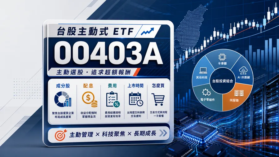 00403A掛牌首日成交逾449億！這檔台股主動ETF在紅什麼？00403A成分股、配息懶人包