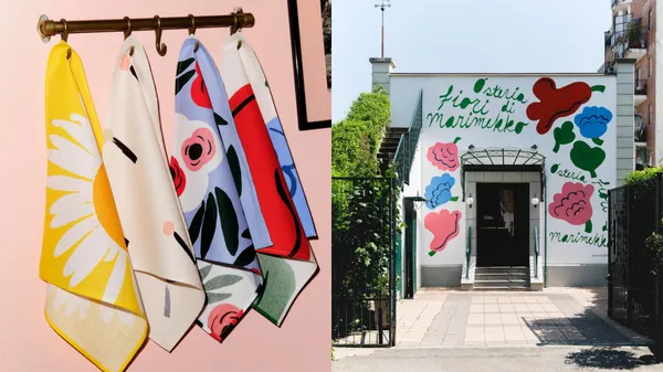 Marimekko 在米蘭開了一間「花之小館」！4 件新品開賣：印花從牆面蔓延至餐盤、開胃酒與限定陶瓷