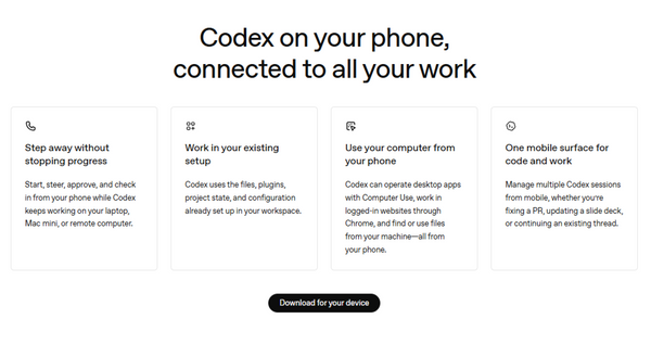  隨身AI助理成真！OpenAI 釋出 Codex 手機版：不用再守著電腦！就可遠端監督AI、寫程式