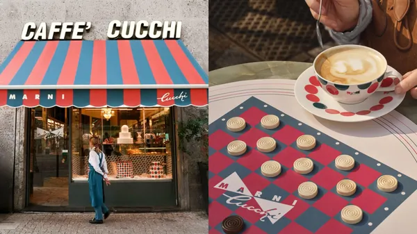 米蘭 90 年咖啡甜點老店變身！「MARNI X CUCCI」聯名快閃咖啡廳，打造復古摩登風格美食沙龍