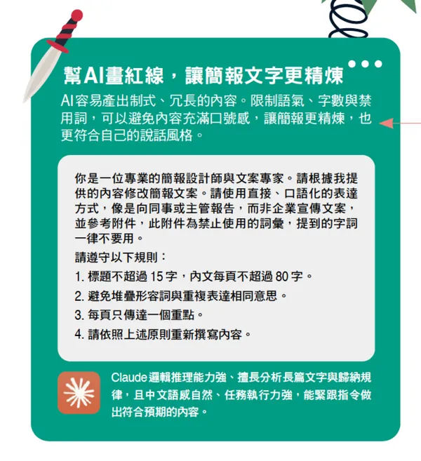 #0 限制字數、設立禁用詞， 打造含金量高的專業商務文案