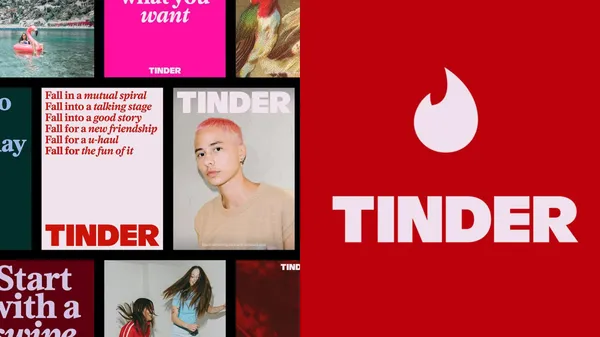 TINDER 全新品牌識別設計！更強烈的火焰 Logo、虛擬約會專欄作家 T、多元視覺吸引 Z 世代等亮點