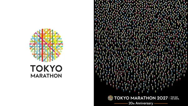 2027 東京馬拉松主視覺出爐！設計師安田昂宏操刀 20 周年視覺，拆解多彩線條成照亮彼此的「發光圓點」