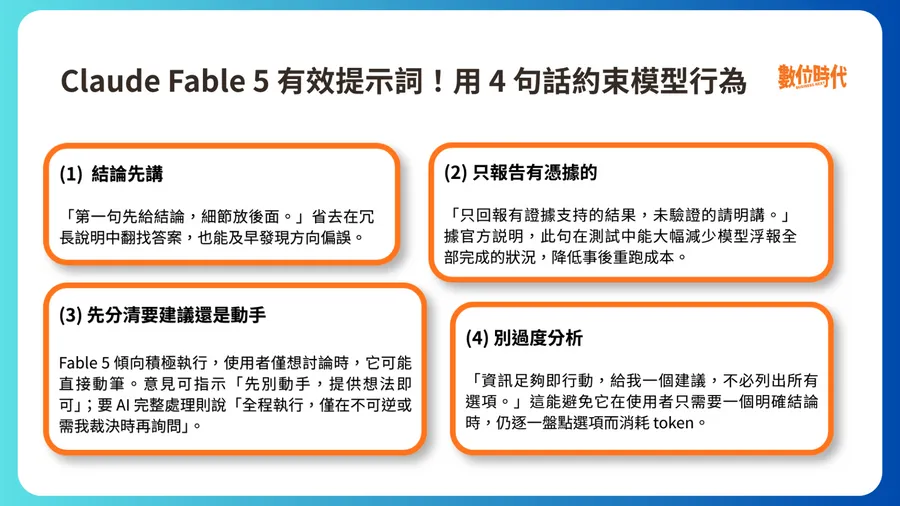 Fable 5怎麼用最划算？4個有效提示詞、精簡上下文技巧一次看