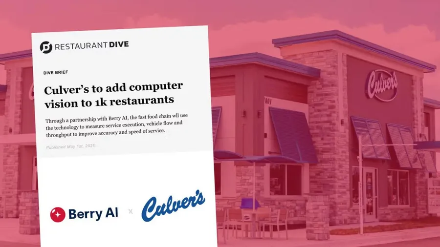Berry AI 拿下 Culver's 全美合約：千店部署、連年翻倍