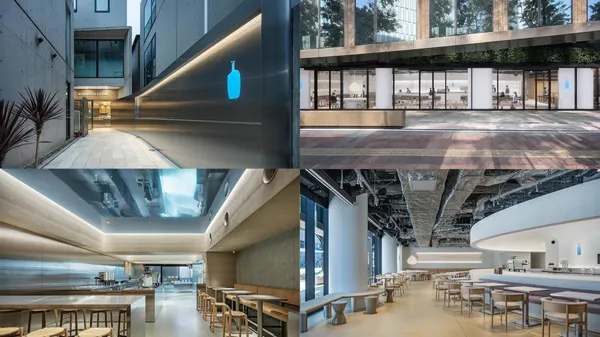 Blue Bottle 原宿、博多新店亮點！TEKI DESIGN 透過金屬立面、漣漪曲線將地景融入咖啡空間