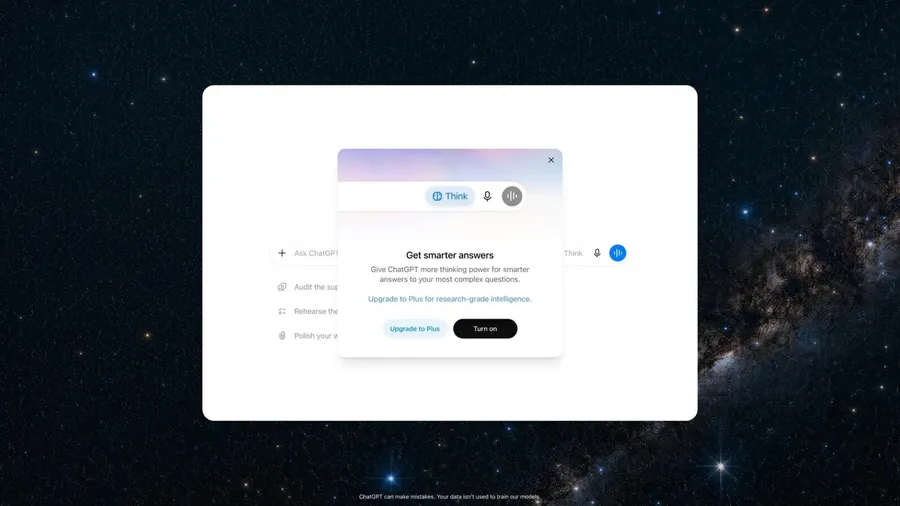 免費用ChatGPT聊到飽！GPT-5.6 Luna成預設模型，新增Think按鈕一鍵讓AI幫你「深思熟慮」