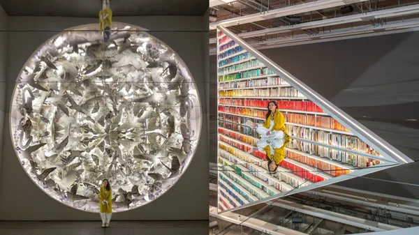 Es Devlin 回顧展亮相倫敦設計博物館！集結 2000 本書「無限圖書館」、鏡面雕塑裝置等 30 年藝術創作