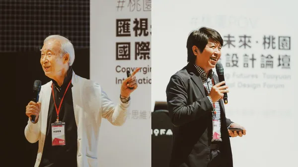 圖三｜內田邦博（圖左）從汽車設計經驗談使用者需求；戴禮翔（圖右）分享AI協助探索城市與生活議題.jp