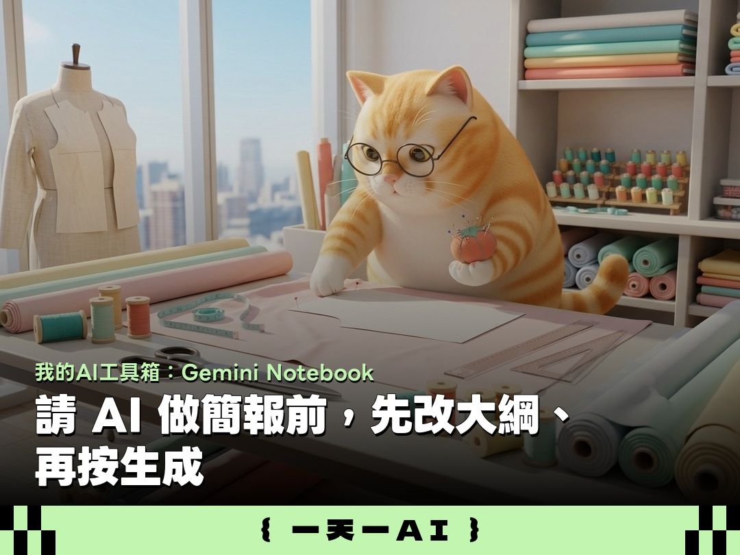 簡報很美但邏輯全錯？Gemini Notebook 推「檢查大綱」開關，完整步驟一次看