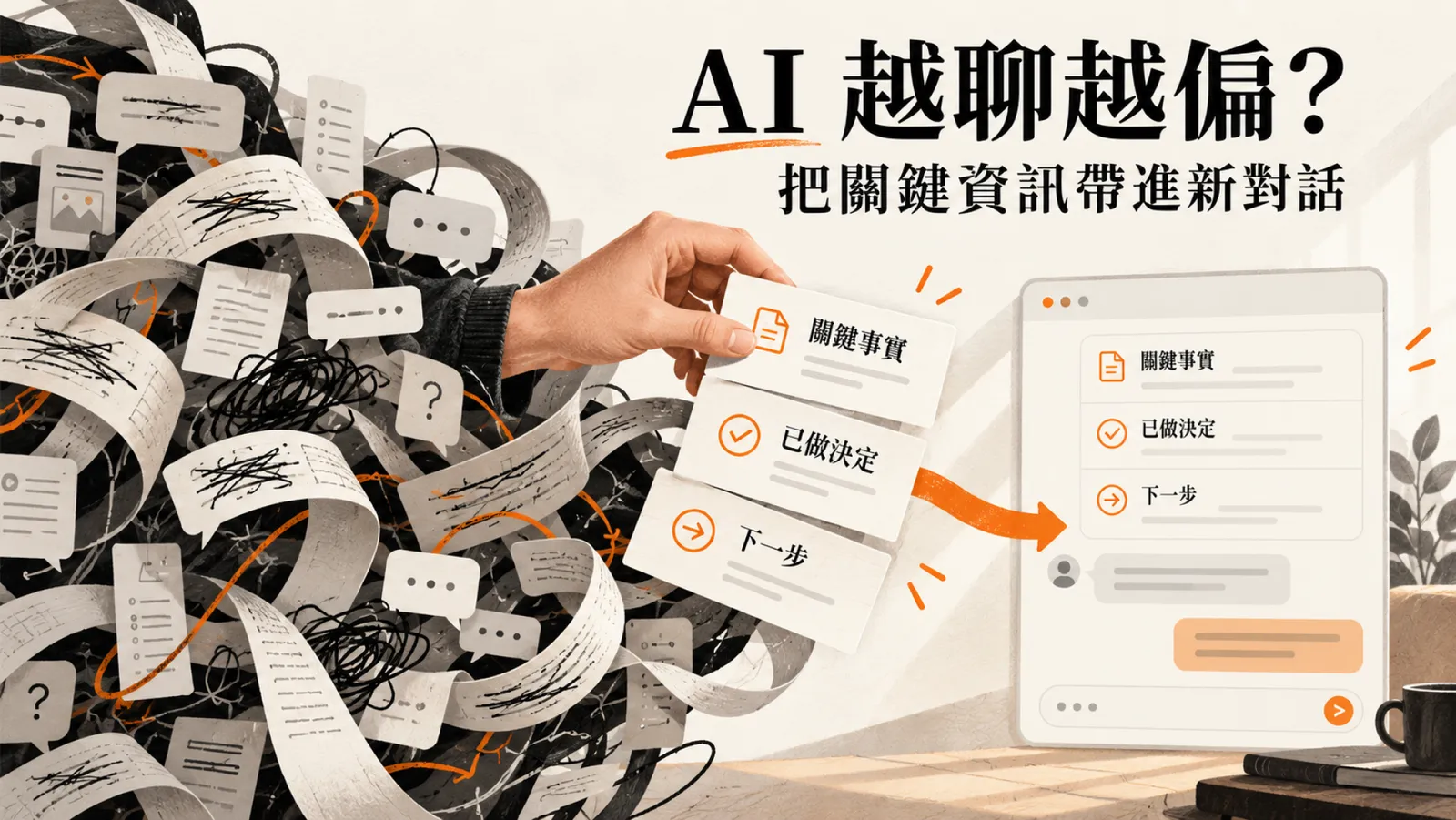 AI 開始忽略要求、重犯改過的錯？出現這 7 種徵兆，就該考慮開新對話了
